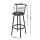 Artiss Set of 4 Swivel Bar Stools Black PU Leather Padded Seat 75cm Height Metal Frame for Kitchen or Bar