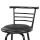 Artiss Set of 4 Swivel Bar Stools Black PU Leather Padded Seat 75cm Height Metal Frame for Kitchen or Bar