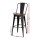 2x Artiss Metal Bar Stools with Wooden Seat, 76cm, Industrial Counter Chairs, Black & Walnut, Stackable, Set of 2