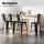 2x Artiss Metal Bar Stools with Wooden Seat, 76cm, Industrial Counter Chairs, Black & Walnut, Stackable, Set of 2