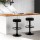 Artiss 2x Anton Bar Stools - Black PU Leather, Gas Lift, Swivel, Chrome Base, 59-81cm Height, Anti-Scratch Protector