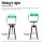 Artiss Vintage Bar Stool - Adjustable Height, 360° Swivel, Elm Wood Seat, Metal Frame, Anti-Slip, 63.5-79.5cm