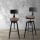 Artiss Vintage Bar Stool - Adjustable Height, 360° Swivel, Elm Wood Seat, Metal Frame, Anti-Slip, 63.5-79.5cm