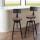 Artiss 4x Angus Adjustable Bar Stools with Backrest, Elm Wood Seat, 360° Swivel, Metal Frame, 63.5-79.5cm Height
