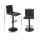 Artiss 4x Black Bar Stools Set - Gas Lift, 360° Swivel, Faux-Linen, High-Density Foam, Adjustable Height 88-108cm