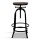 Artiss Adjustable Bar Stool - Elm Wood Seat, Steel Frame, Swivel Design, 70-90cm, Industrial Style, Anti-Slip Base