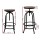 Artiss Set of 2 Adjustable Bar Stools, Elm Wood Seat, Black Steel Frame, 360° Swivel, 70–90cm, Modern Chairs