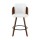 Artiss Wooden Bar Stool 58cm – Swivel Kitchen Counter Chair, White PU Leather & Plywood, Modern Design