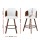 Artiss Wooden Bar Stools 2x 360° Swivel Kitchen Counter Chair Set White PU Plywood 58cm Seat Height