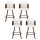 Artiss Wooden Bar Stools 360° Swivel White PU Leather Plywood Kitchen Counter Chairs 58cm Set of 4