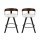 2x Artiss Bar Stools White PU Leather Swivel Kitchen Counter Chairs Walnut Bentwood Back Metal Legs 84.5cm Set
