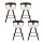4x Artiss Bar Stools Swivel Kitchen Chairs White PU Leather, Walnut Bentwood Back, Metal Legs, Modern Counter Seating