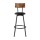 Artiss Set of 2 Industrial Bar Stools, 72cm Upholstered Seat, Steel Frame, Anti-Scratch, Black, Easy Assembly