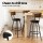 Artiss Set of 2 Industrial Bar Stools, 72cm Upholstered Seat, Steel Frame, Anti-Scratch, Black, Easy Assembly