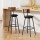 Artiss Set of 2 Industrial Bar Stools, 72cm Upholstered Seat, Steel Frame, Anti-Scratch, Black, Easy Assembly