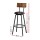 Artiss Set of 4 Industrial Bar Stools, 72cm Black Steel Frame, Upholstered Seat, Anti-Scratch, Easy Assembly