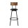 Artiss Set of 4 Industrial Bar Stools, 72cm Black Steel Frame, Upholstered Seat, Anti-Scratch, Easy Assembly