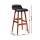 Artiss Sliva 4x Bar Stools - Black PU Leather, Bentwood Frame, 74cm Seat Height, Set of 4, Durable & Stylish Design