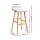 Artiss Sliva 4x Bar Stools - White PU Leather, Bentwood Frame, Foam Padded Seat, 74cm Height, Floor Protectors Included
