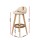 Artiss 2x Bar Stools - Beige PU Leather, Wooden Frame, 360° Swivel, Padded Seat, Floor Protectors, 36x36x79cm