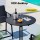 Gardeon Outdoor Bar Table Round Folding 109cm Black Steel Frame Weather-Resistant Desk Patio Furniture