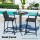 Gardeon Outdoor Bar Table Round Folding 109cm Black Steel Frame Weather-Resistant Desk Patio Furniture
