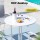Gardeon Outdoor Bar Table 109cm Round Folding White – Weather-Resistant Steel Frame, MDF Top, Patio Furniture