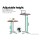 Gardeon 3-Piece Outdoor Bar Set: Adjustable Aluminium Stools & Wooden Bistro Table, Rust & UV Resistant, Easy Assembly