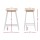 Artiss 2x Bar Stools, Pinewood Legs, 64cm Seat Height, Pine & White, Stylish & Durable Design, 150kg Capacity