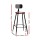 Artiss 2x Bar Stools - Vintage Metal Chairs with Removable Backrest, Industrial Design, 45x45x100cm, Dark Brown/Black