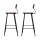 Artiss 4x Bar Stools Vintage Industrial Metal Chairs, Solid Pinewood Seat, Removable Backrest, 74cm Height, Black