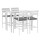 Gardeon 5-Piece Outdoor Aluminium Bar Set with High Back Stools and Bar Table Dark Grey Removable Cushions