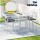 Gardeon 5-Piece Outdoor Aluminium Bar Set with High Back Stools and Bar Table Dark Grey Removable Cushions