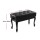 Alpha Adjustable Height Piano Bench Stool with Storage, Solid Oak Frame, PU Leather Seat, 75x34x47cm, Black