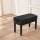 Alpha Adjustable Piano Bench Stool - Solid Oak, PU Leather, Storage, Anti-Slip Legs, 75x34x47cm, Black Finish