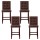 Artiss 4x Ada Brown Bar Stools - Ergonomic PU Leather, High Backrest, Rubber Wood Frame, 120kg Capacity, Easy Assembly