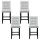 Artiss 4x Ada Grey Bar Stools - Faux Linen Upholstery, 67cm Seat, Rubber Wood Frame, High Back, Anti-Slip Protectors