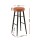 Artiss 4x Lane Brown Bar Stools - Round PU Leather, Metal Frame, 76cm High, Anti-Slip, Thick Foam, Easy Assembly
