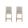 Artiss Bar Stools Set of 2, Linen Upholstered, Beige, 103cm High, Elegant Tufted Design with Nail-Head Trim