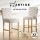 Artiss Bar Stools Set of 2, Linen Upholstered, Beige, 103cm High, Elegant Tufted Design with Nail-Head Trim