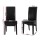 Artiss Danson Dining Chairs Set of 2 - Black PU Leather, Foam Padding, Pinewood Frame, Anti-Slip, Easy Assembly