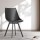 Artiss Dining Chairs Set of 2, Black PU Leather, Steel Legs, Cushioned Back, 53x46x86cm, 150kg Capacity, Modern Design
