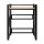 Artiss Over Washing Machine Rack 75cm Black Heavy Duty 200kg Adjustable Shelves Vibration Resistant 3-Tier