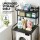 Artiss 3-Tier Bathroom Storage Shelf - Over Washing Machine/Toilet, Iron Frame, Black, 68x60x150cm, Secure & Stable