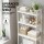 Artiss White Over Toilet Storage Rack - 3 Tier Iron Organiser, Fits Most Heights, 63x26x170cm, with Hooks & Paper Holder
