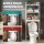 Artiss White Over Toilet Storage Rack - 3 Tier Iron Organiser, Fits Most Heights, 63x26x170cm, with Hooks & Paper Holder