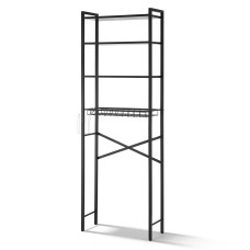 Artiss 4-Tier Over Toilet Bathroom Storage Rack, Space-Saving Organiser with Iron Frame, 60x24x173cm, White