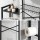 Artiss 4-Tier Over Toilet Bathroom Storage Rack, Space-Saving Organiser with Iron Frame, 60x24x173cm, White