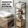 Artiss 5 Tier Black Iron Corner Shower Caddy - 143.5cm Floor Standing Bathroom Organiser with Non-Slip Base