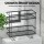 Artiss Over Toilet Storage Rack, 2-Tier Bathroom Shelf Organiser, Carbon Steel, 35x15x32cm, Black, Tool-Free Install
